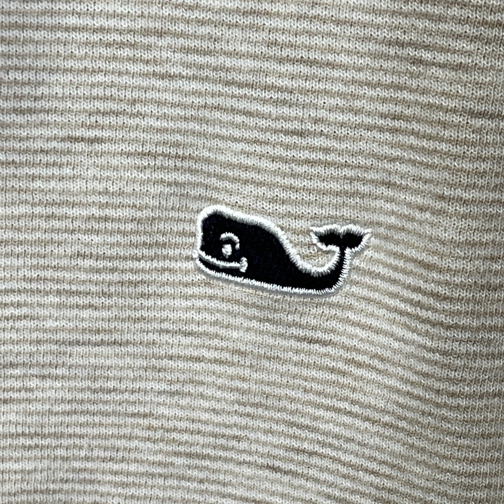 Vineyard Vines Men’s Performance Saltwater Quarter-Zip Pullover Sweater Oatmeal - Picture 3 of 8